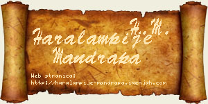 Haralampije Mandrapa vizit kartica